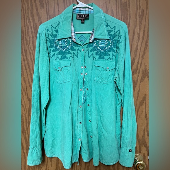 Tops - Cowgirl up button up